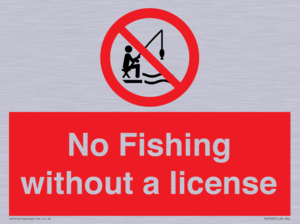 No Fishing without a license
